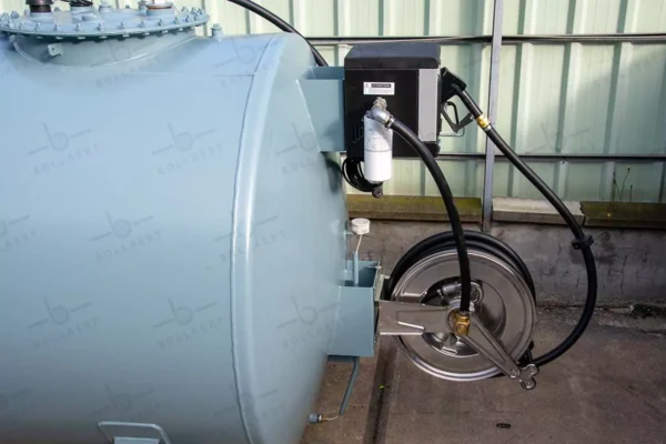 Enrouleur pour tuyau diesel - inox (max. 15 mètres)