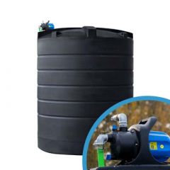 Citerne à eau aérienne ronde - Avec pompe - 12000 litres (Ø 2,40 m) thumbnail