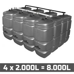 Cuve à mazout PE 4 x 2000L (=8000L) UV résist - jumelage largeur thumbnail